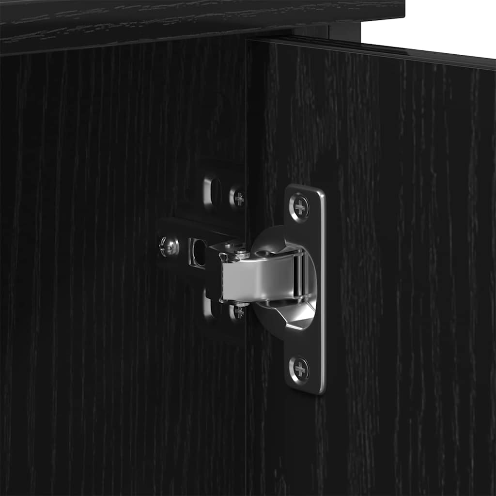 TV Cabinet Set 101 x 35 x 65 cm Black Oak Engineered Wood
