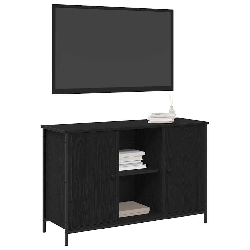 TV Cabinet Set 101 x 35 x 65 cm Black Oak Engineered Wood