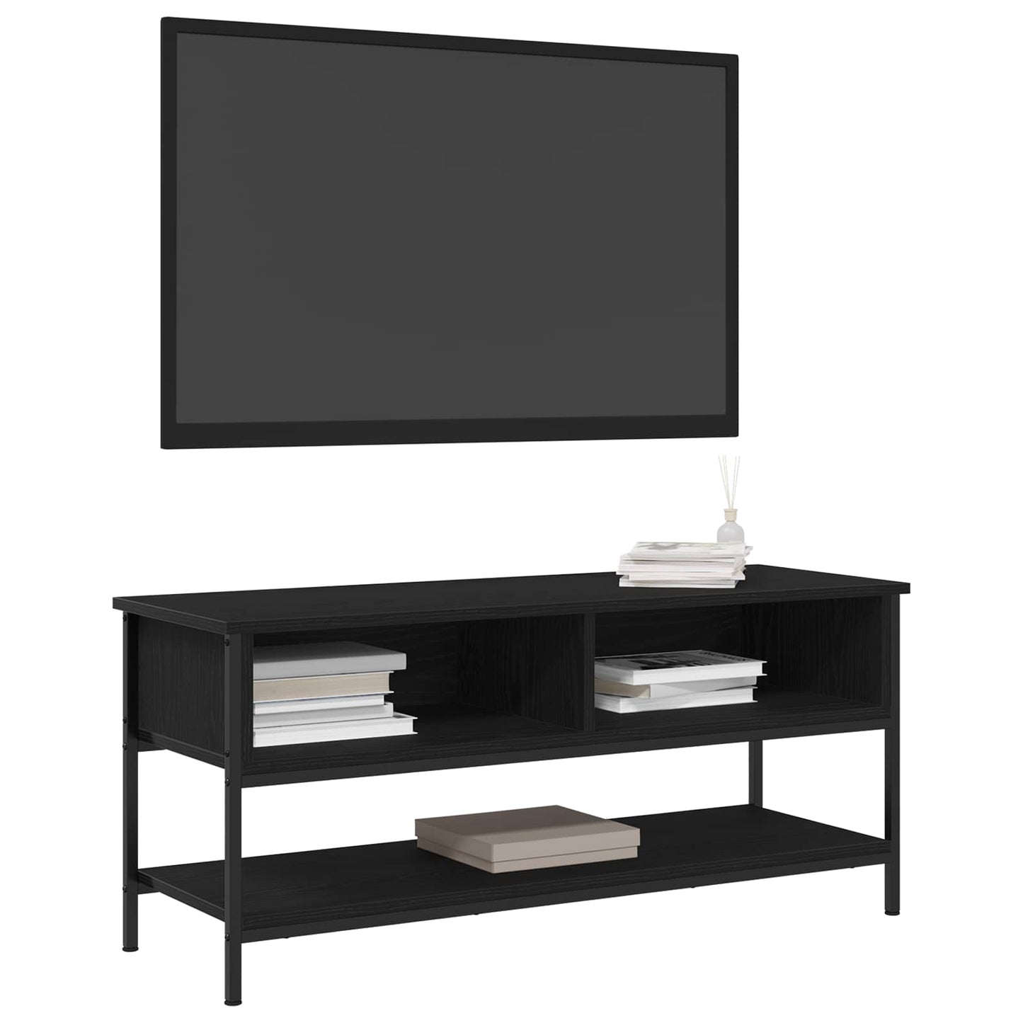 TV Cabinet Set 100 x 35 x 45 cm Black Oak Engineered Wood