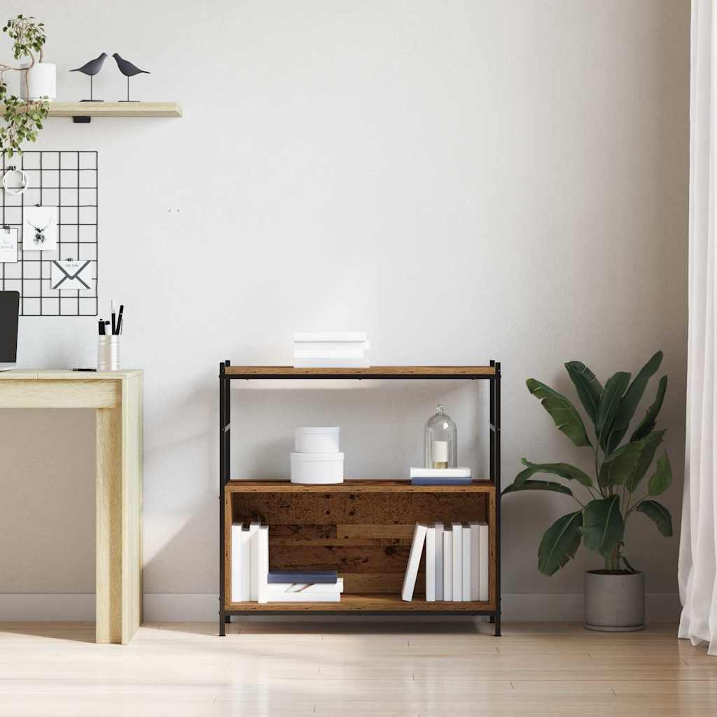 Bookshelf Smoked Oak 80 x 30 x 78.5 cm Engineered Wood