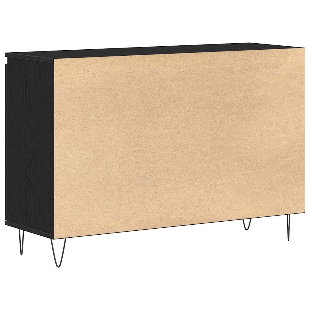 Sideboard Black Oak 101.5 x 35 x 70 cm Engineered Wood