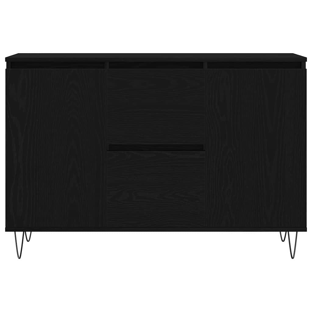 Sideboard Black Oak 101.5 x 35 x 70 cm Engineered Wood