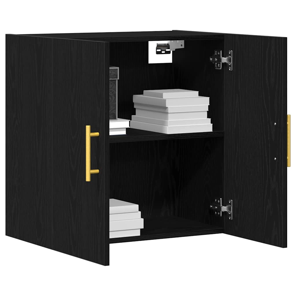 Wall-mounted Cabinet Black Oak 60 x 31 x 70 cm Engineered Wood