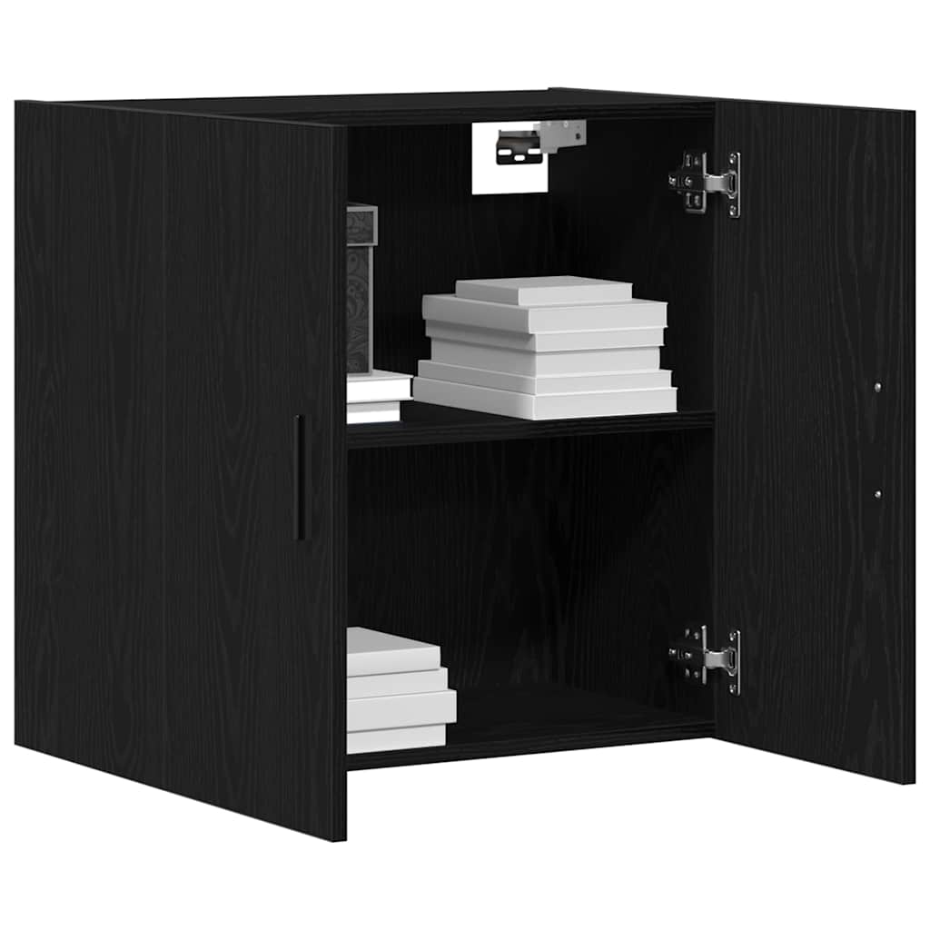 Wall-mounted Cabinet Black Oak 60 x 31 x 60 cm Engineered Wood