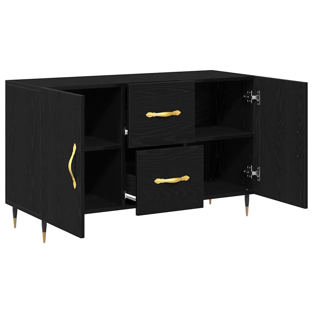 Sideboard Black Oak 100 x 36 x 60 cm Engineered Wood