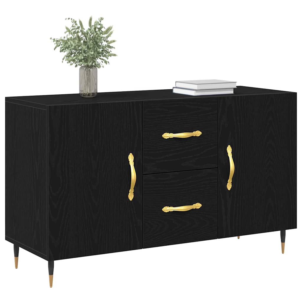 Sideboard Black Oak 100 x 36 x 60 cm Engineered Wood