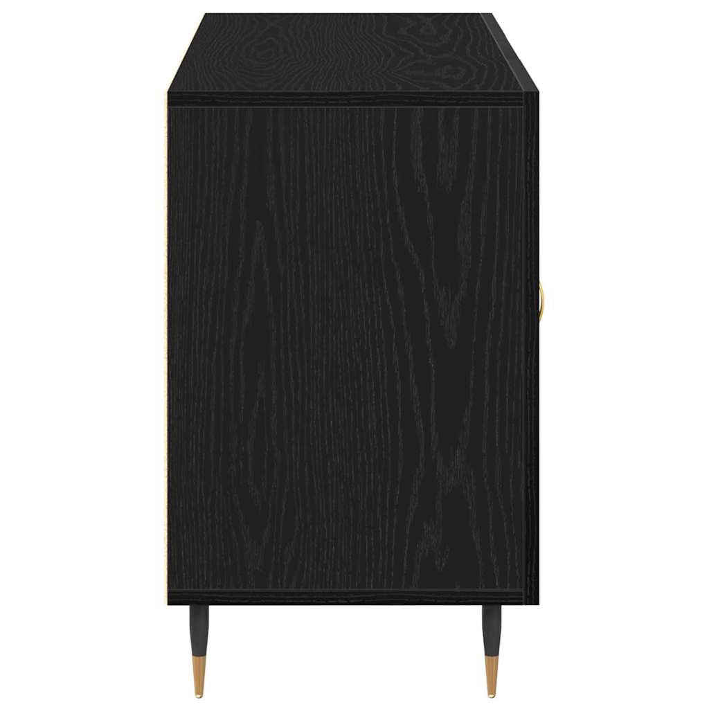 Sideboard Black Oak 100 x 36 x 60 cm Engineered Wood