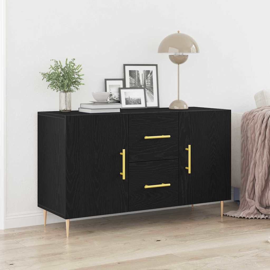 Sideboard Black Oak 100 x 36 x 60 cm Engineered Wood