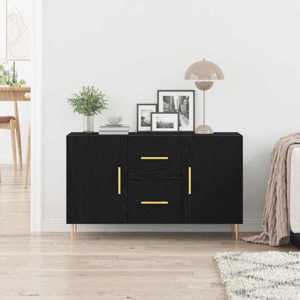 Sideboard Black Oak 100 x 36 x 60 cm Engineered Wood
