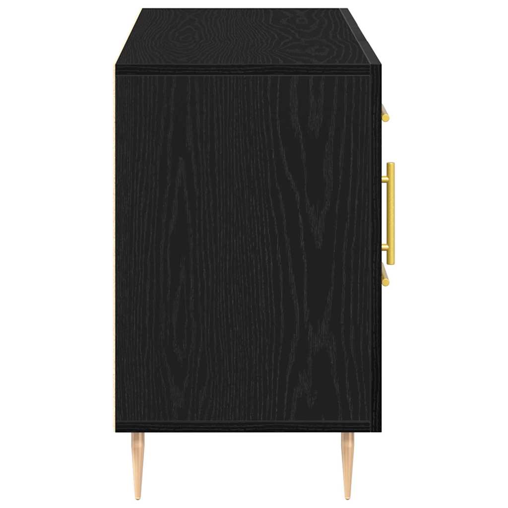 Sideboard Black Oak 100 x 36 x 60 cm Engineered Wood