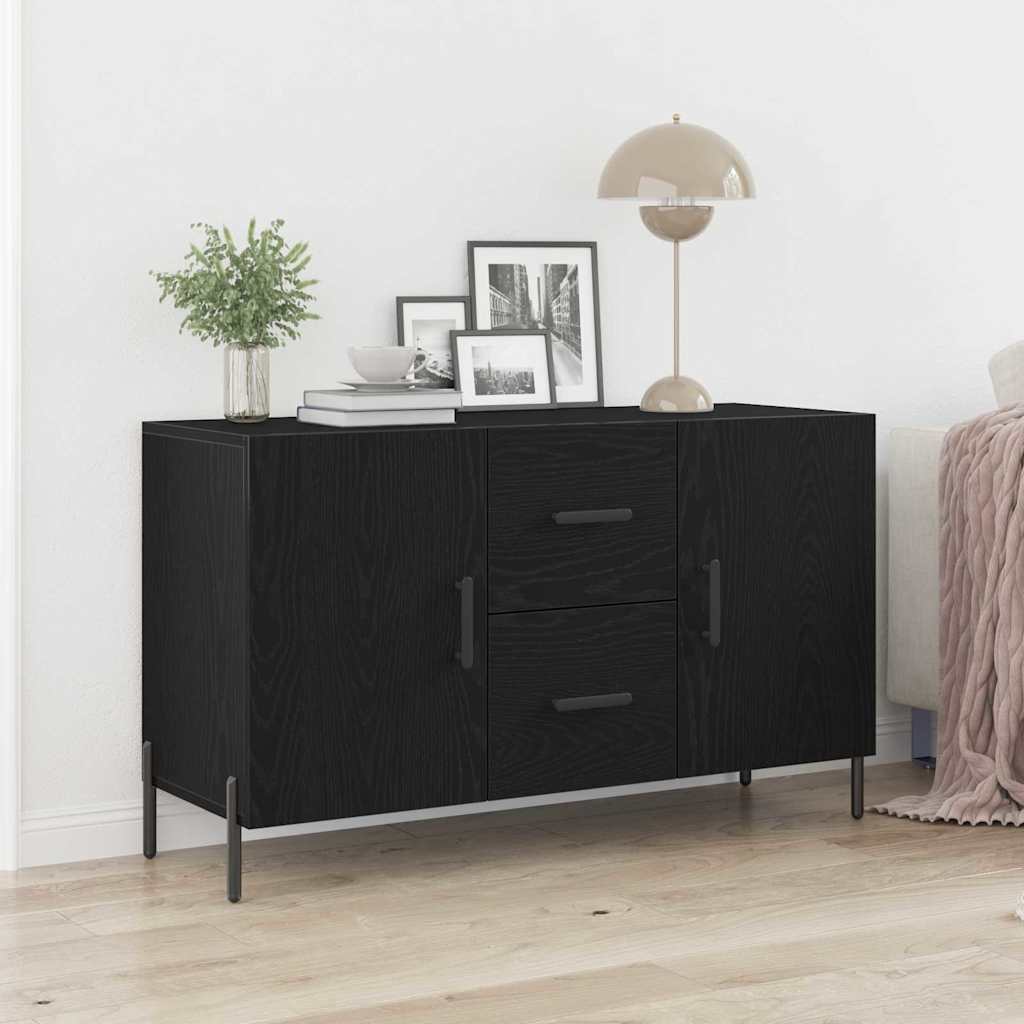 Sideboard Black Oak 100 x 36 x 60 cm Engineered Wood