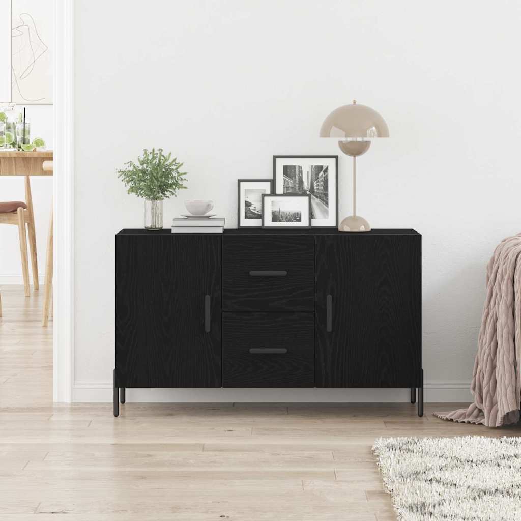 Sideboard Black Oak 100 x 36 x 60 cm Engineered Wood