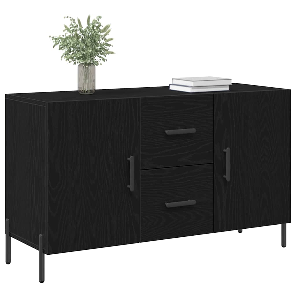 Sideboard Black Oak 100 x 36 x 60 cm Engineered Wood