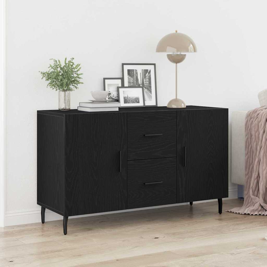 Sideboard Black Oak 100 x 36 x 60 cm Engineered Wood