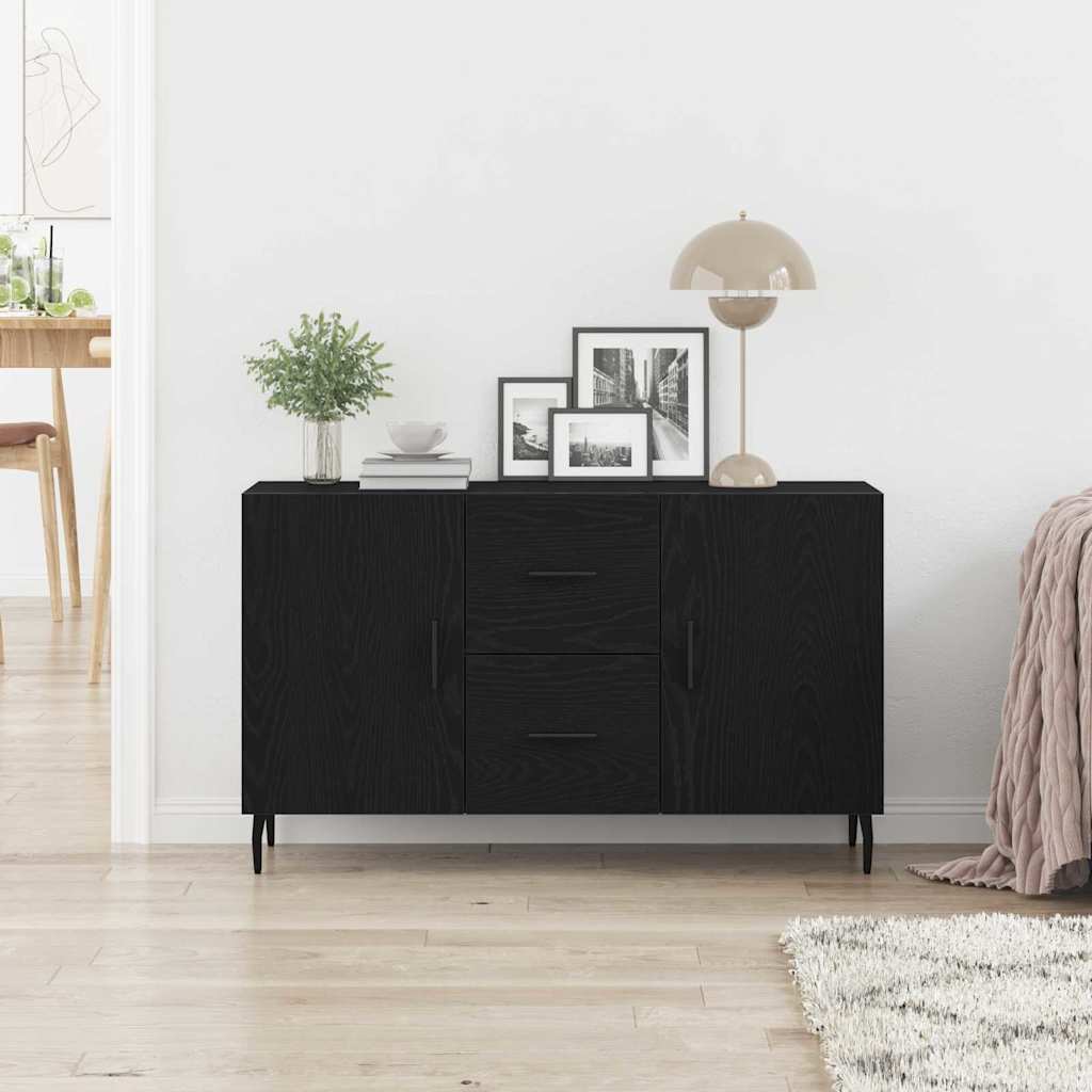 Sideboard Black Oak 100 x 36 x 60 cm Engineered Wood