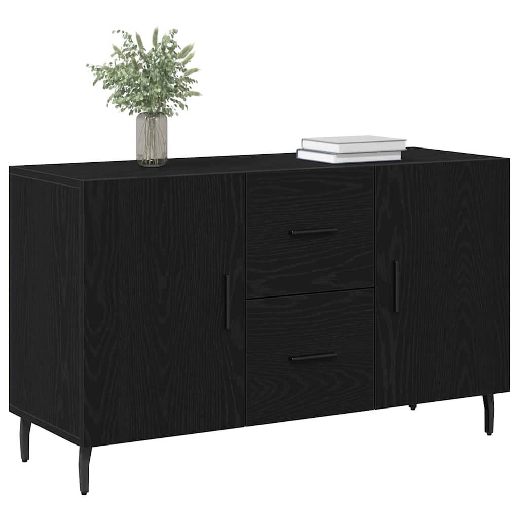Sideboard Black Oak 100 x 36 x 60 cm Engineered Wood