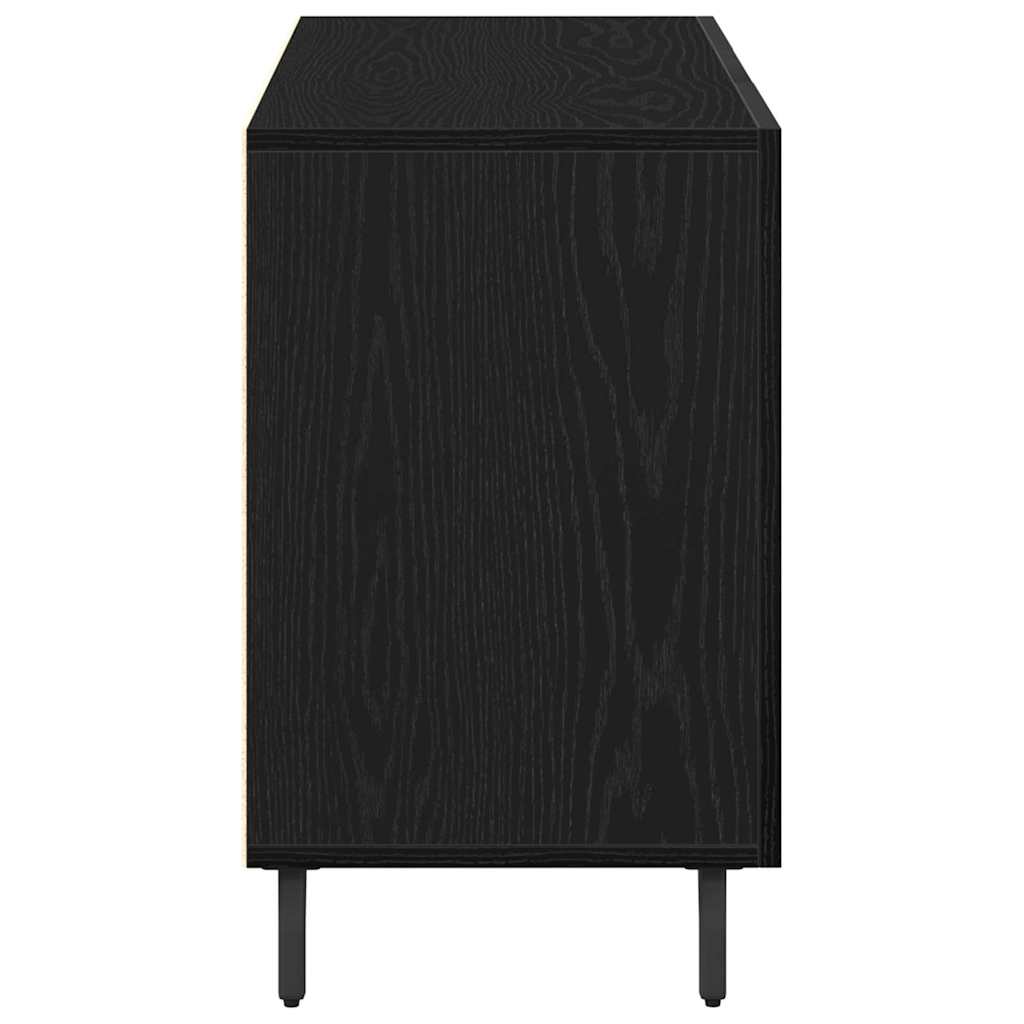 Sideboard Black Oak 100 x 36 x 60 cm Engineered Wood