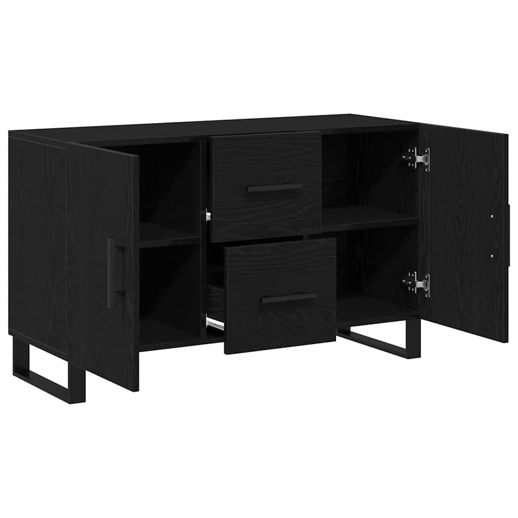 Sideboard Black Oak 100 x 36 x 60 cm Engineered Wood