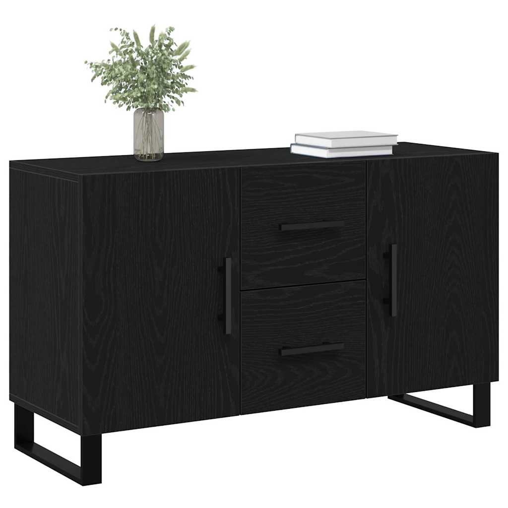 Sideboard Black Oak 100 x 36 x 60 cm Engineered Wood