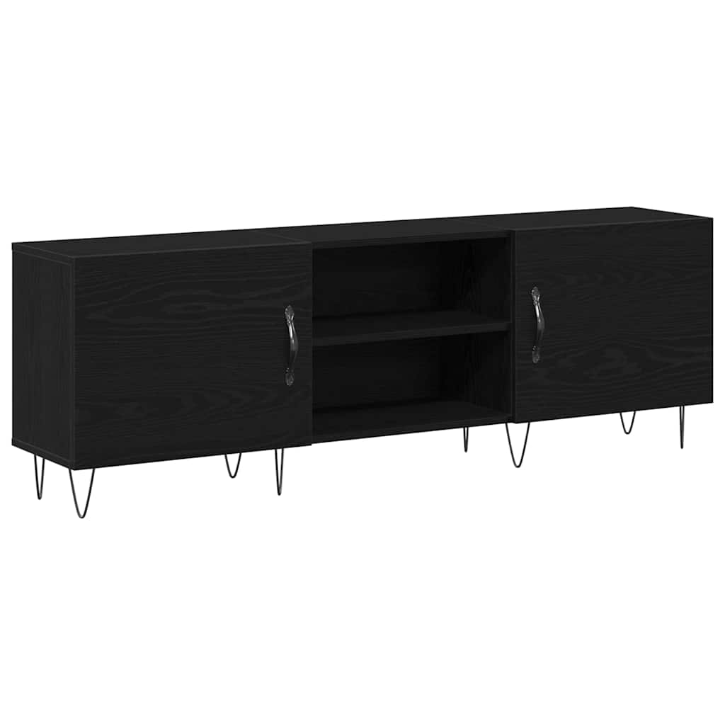 TV Cabinet Set Black Oak 150 x 30 x 50 cm Engineered Wood