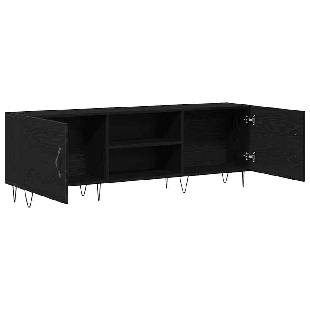 TV Cabinet Set Black Oak 150 x 30 x 50 cm Engineered Wood