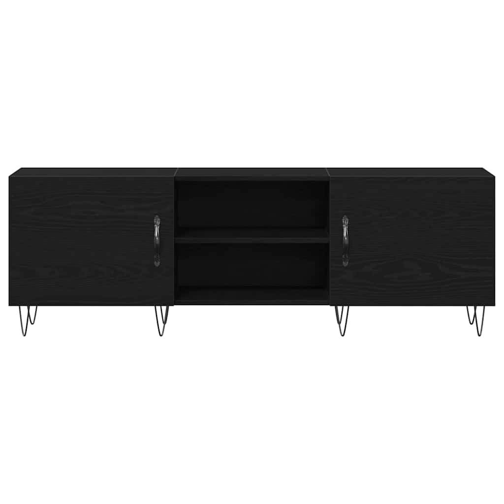 TV Cabinet Set Black Oak 150 x 30 x 50 cm Engineered Wood