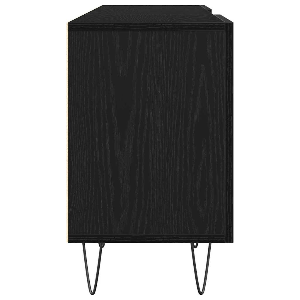 TV Cabinet Set Black Oak 150 x 30 x 50 cm Engineered Wood