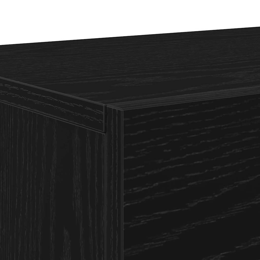 TV Cabinet Set 150 x 30 x 50 cm Black Oak Engineered Wood