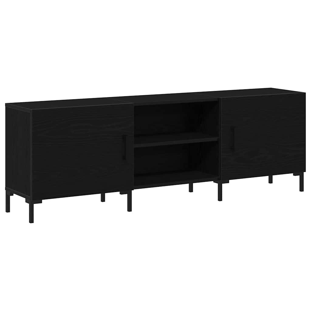 TV Cabinet Set Black Oak 150 x 30 x 50 cm Engineered Wood