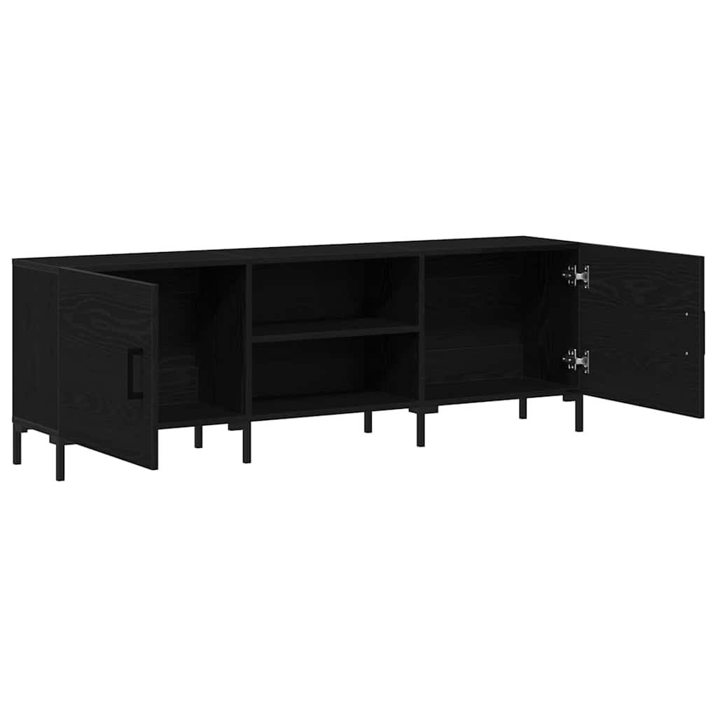 TV Cabinet Set Black Oak 150 x 30 x 50 cm Engineered Wood