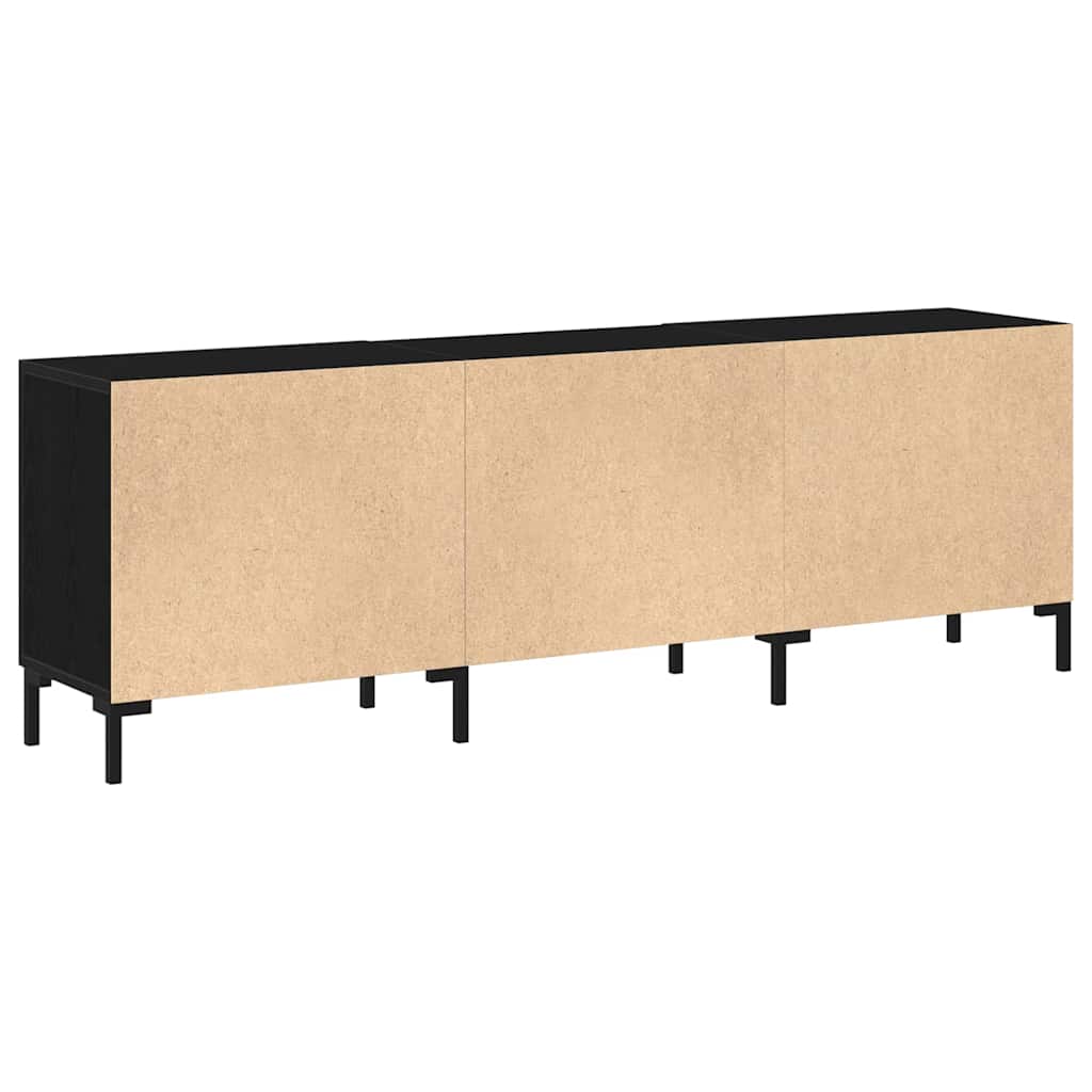 TV Cabinet Set 150 x 30 x 50 cm Black Oak Engineered Wood