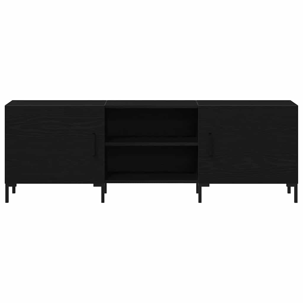 TV Cabinet Set 150 x 30 x 50 cm Black Oak Engineered Wood