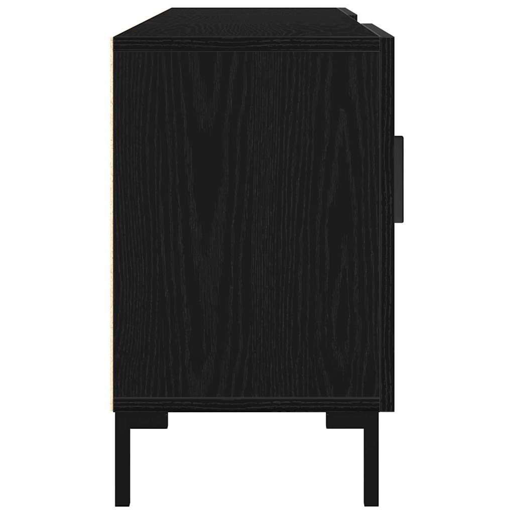 TV Cabinet Set Black Oak 150 x 30 x 50 cm Engineered Wood