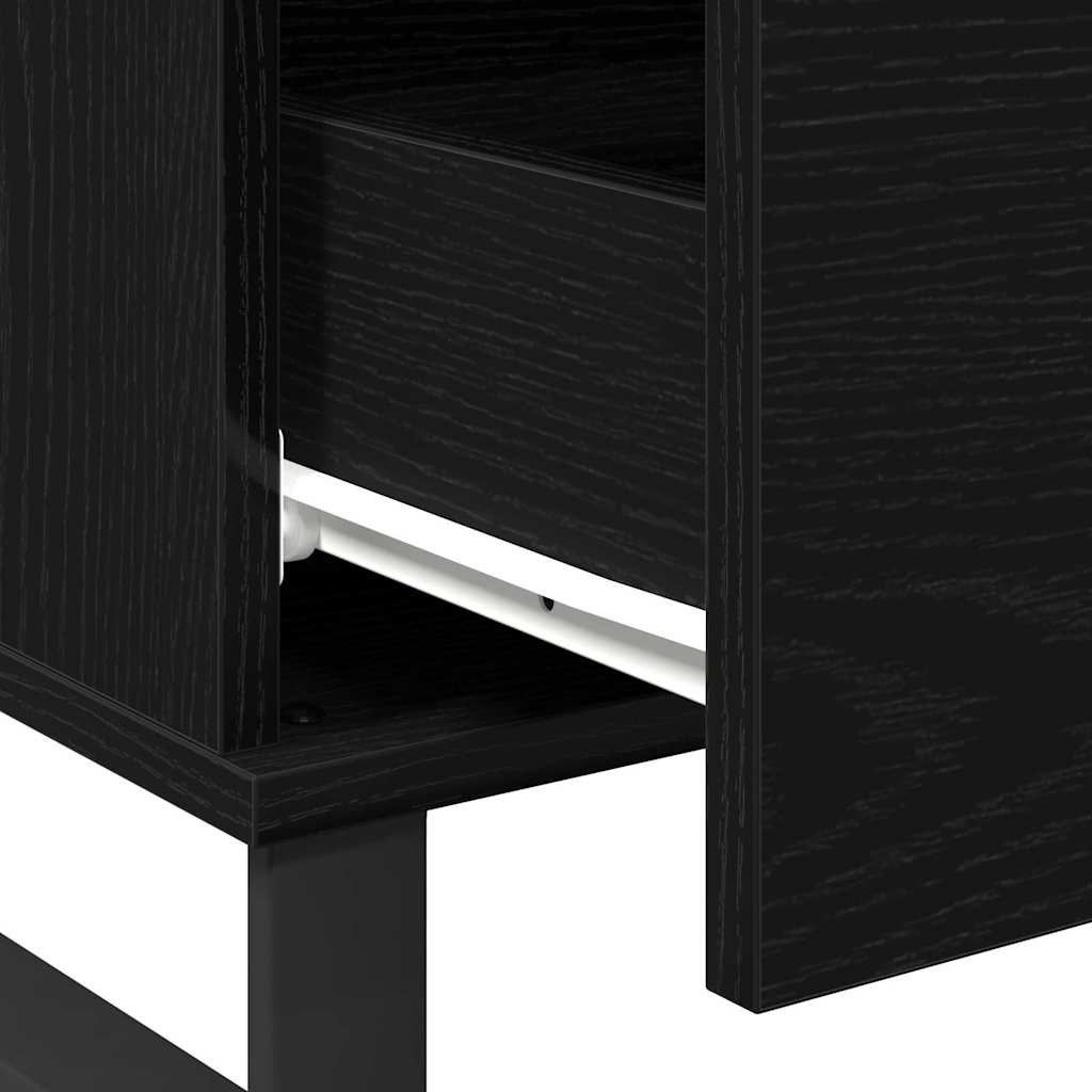 Coffee Table Black Oak 90 x 50 x 36.5 cm Engineered Wood