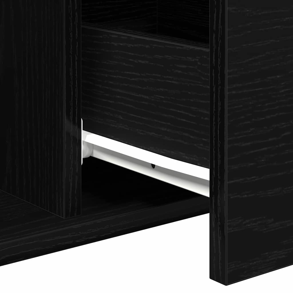 Coffee Table Black Oak 90 x 50 x 36.5 cm Engineered Wood