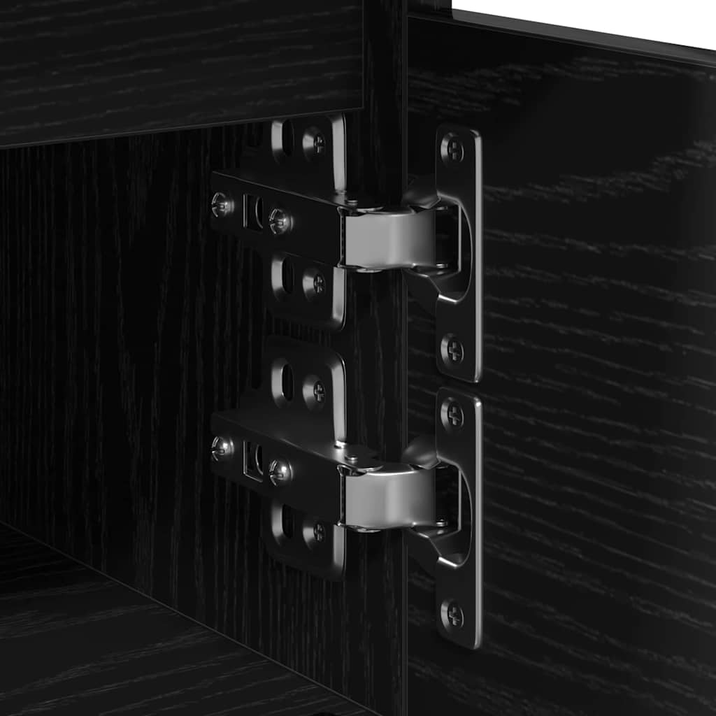 Bedside Cabinet 2 pcs Black Oak 40 x 35 x 50 cm Engineered Wood