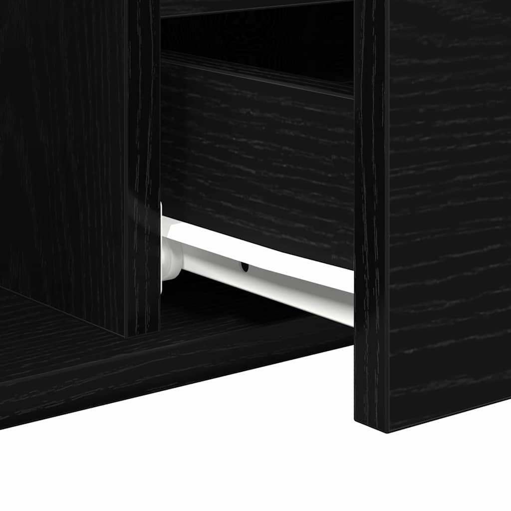 Coffee Table Black Oak 90 x 49 x 45 cm Engineered Wood