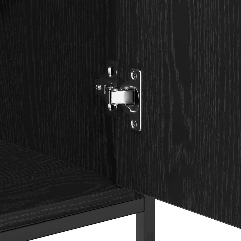 Sideboard Black Oak 70 x 30 x 80 cm Engineered Wood