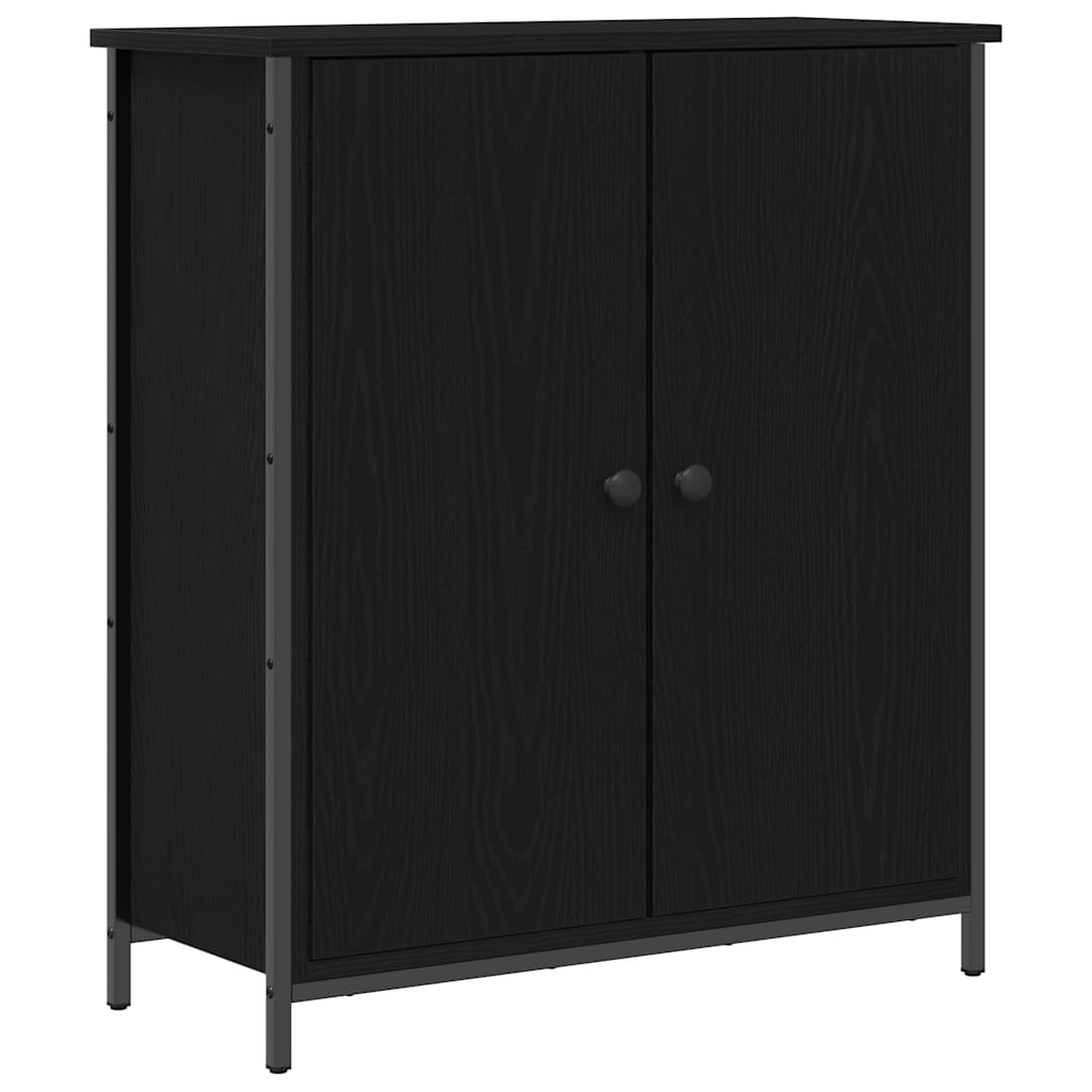 Sideboard Black Oak 70 x 30 x 80 cm Engineered Wood