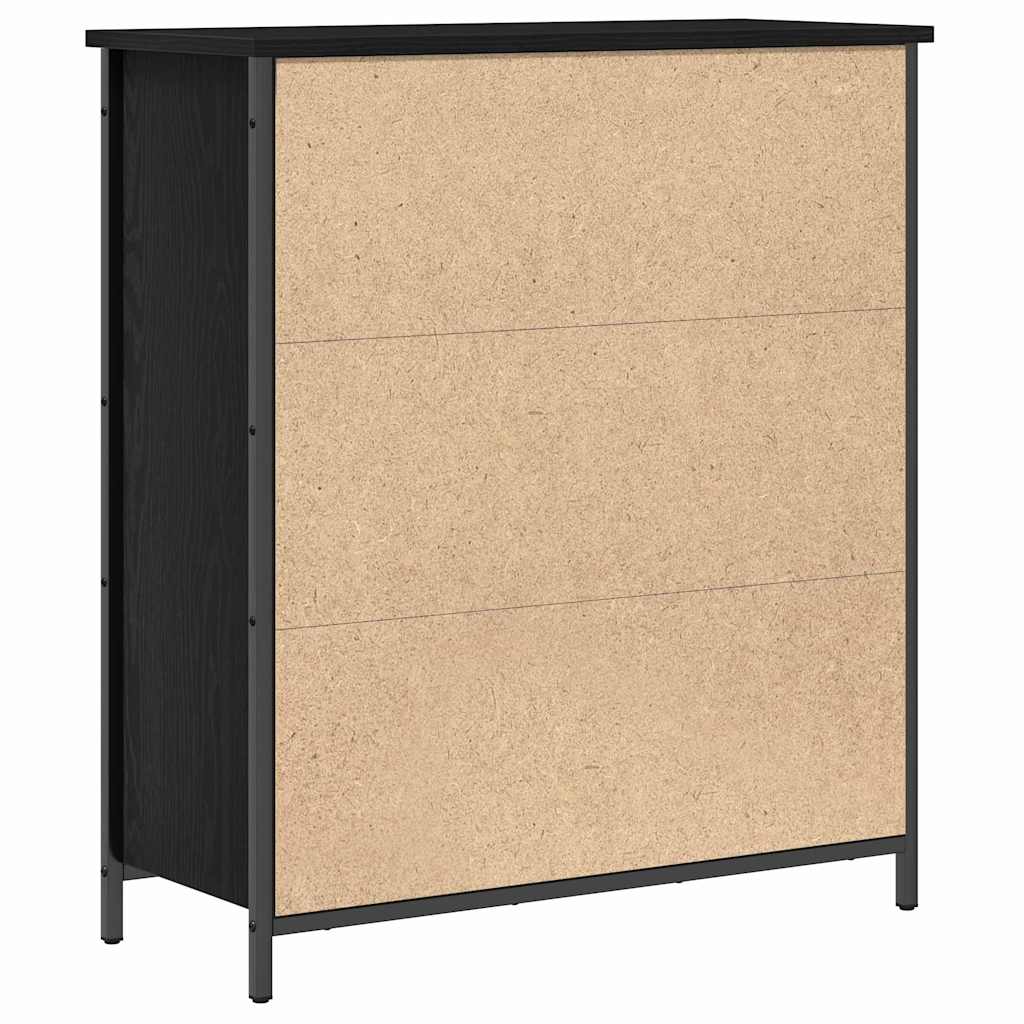 Sideboard Black Oak 70 x 30 x 80 cm Engineered Wood