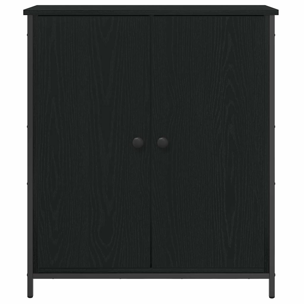Sideboard Black Oak 70 x 30 x 80 cm Engineered Wood