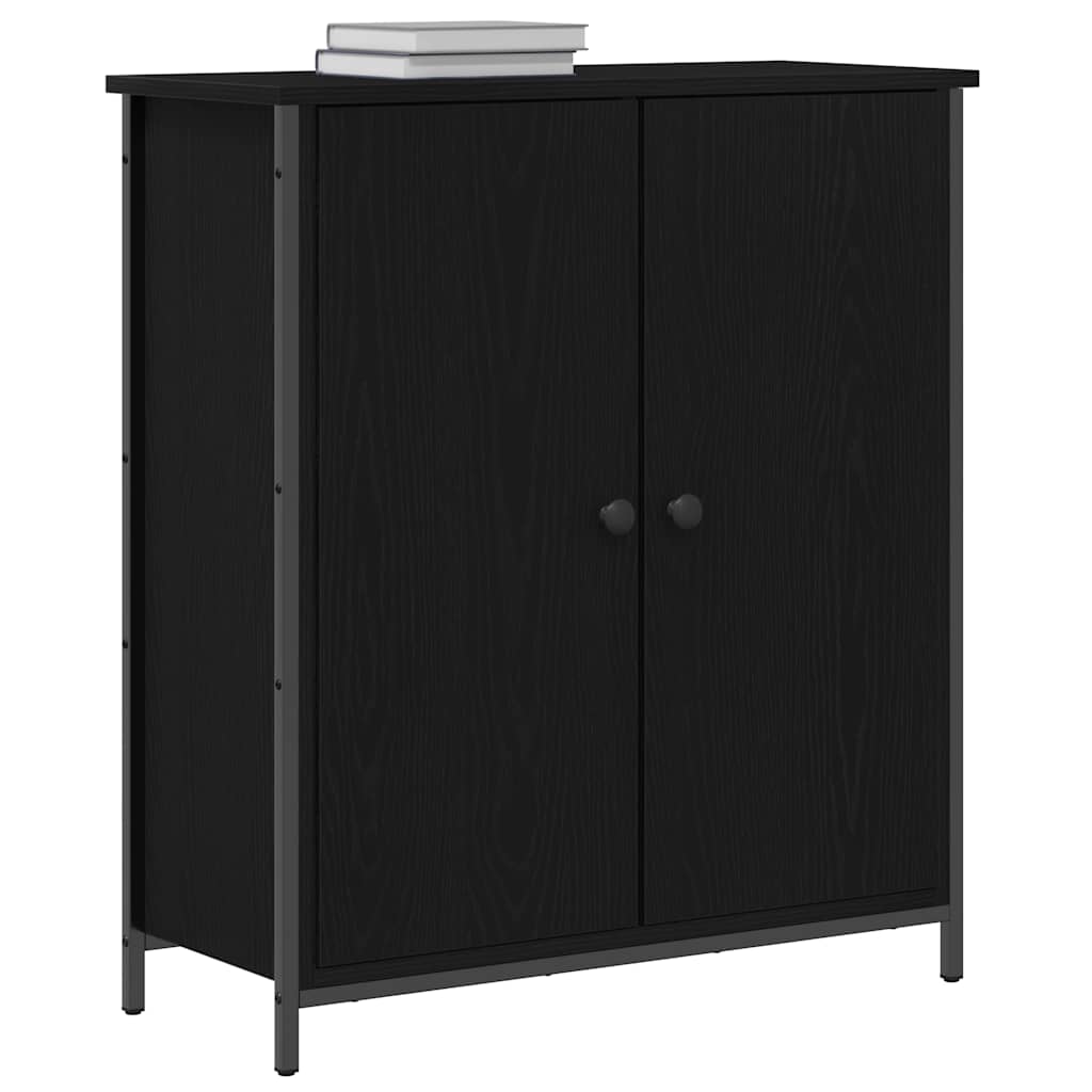 Sideboard Black Oak 70 x 30 x 80 cm Engineered Wood