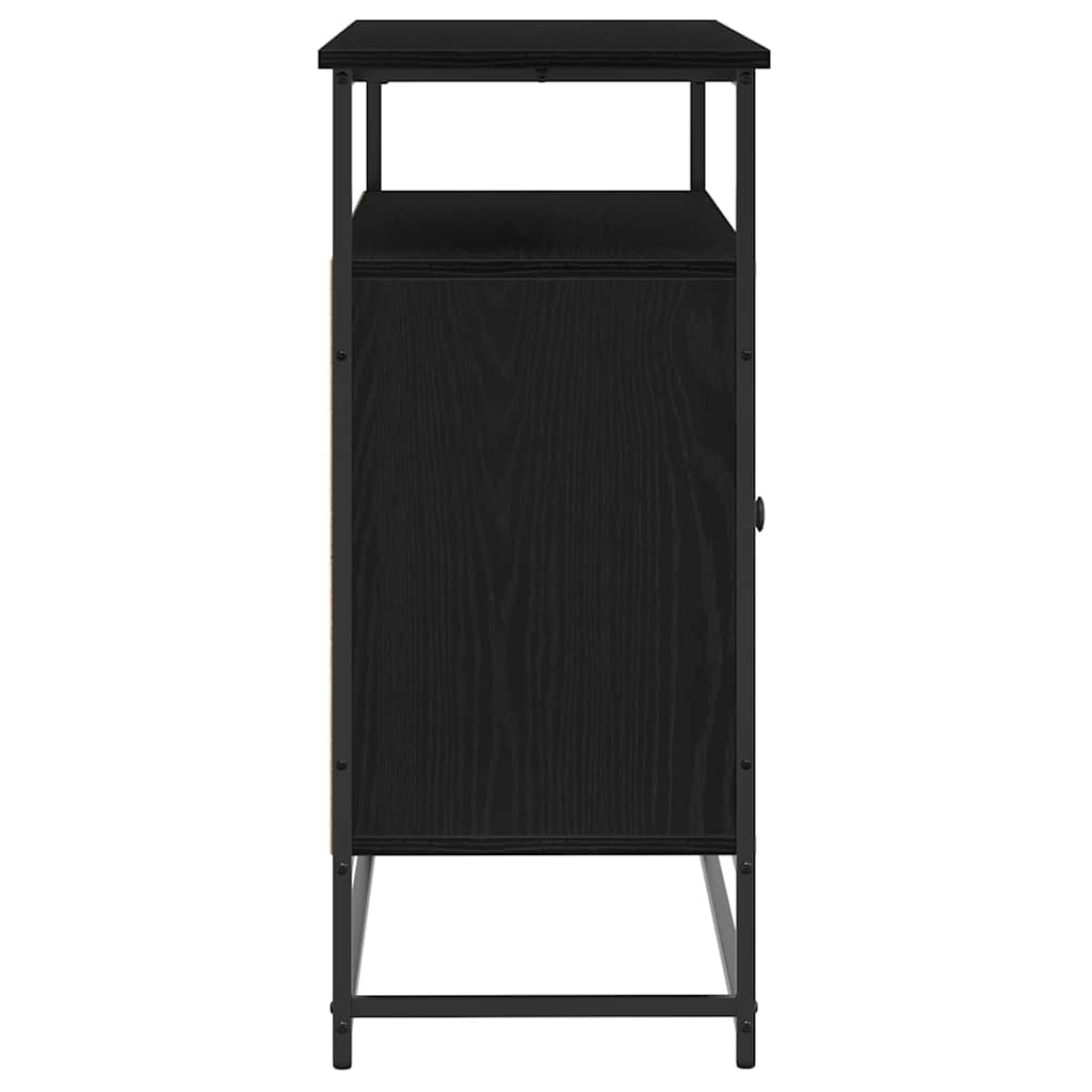 Sideboard Black Oak 100 x 35 x 80 cm Engineered Wood