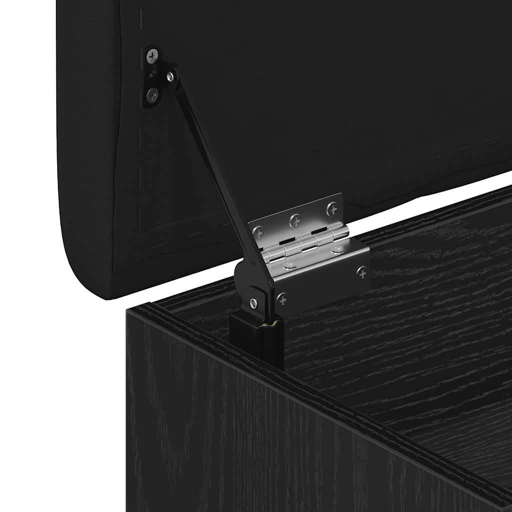 Storage Bench Black oak 62 x 42 x 45 cm Engineered Wood