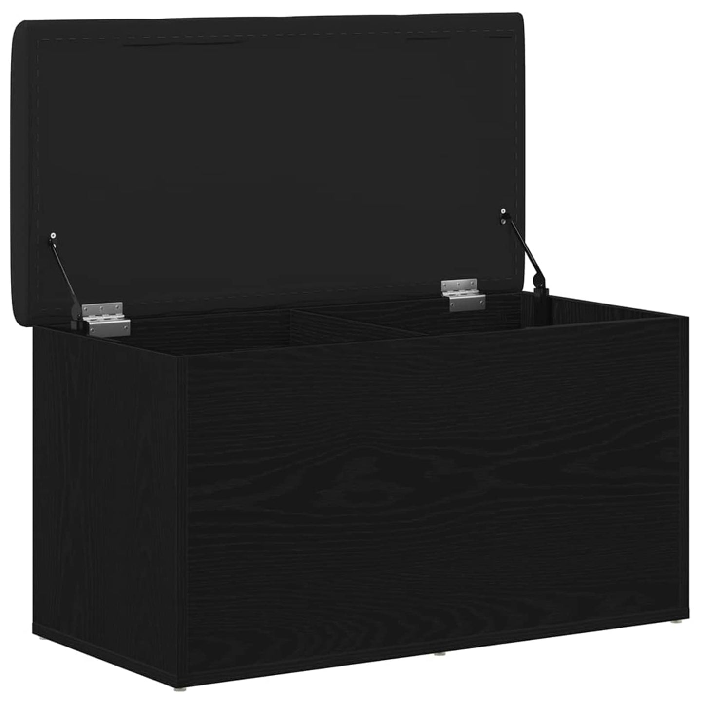 Storage Bench Black Oak 82 x 42 x 45 cm Engineered Wood
