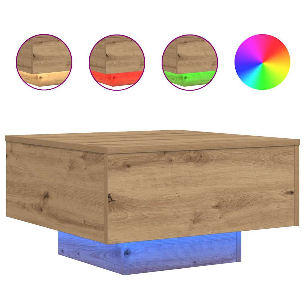 Coffee Table Artisan Oak 55 x 55 x31 cm Engineered Wood