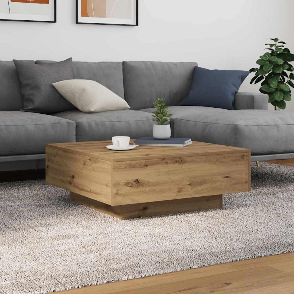 Artisan Oak 80 x 80 x 31 cm Engineered Wood