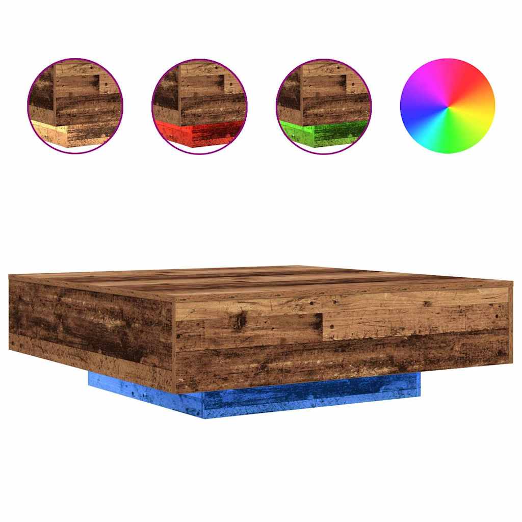 Coffee Table Old Wood 100 x 100 x 31 cm Engineered Wood