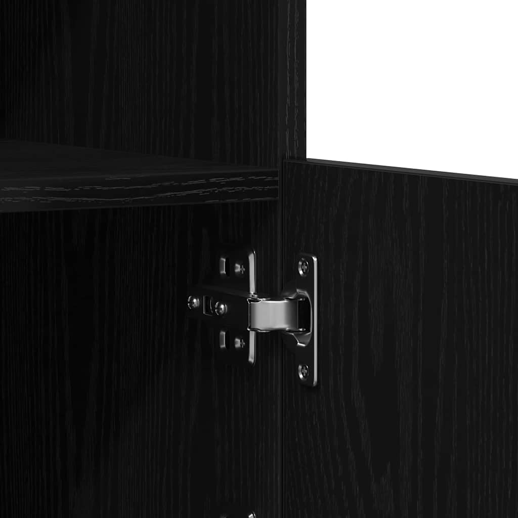 LED Sideboard Black 60.5 x 37 x 67 cm Engineered Wood