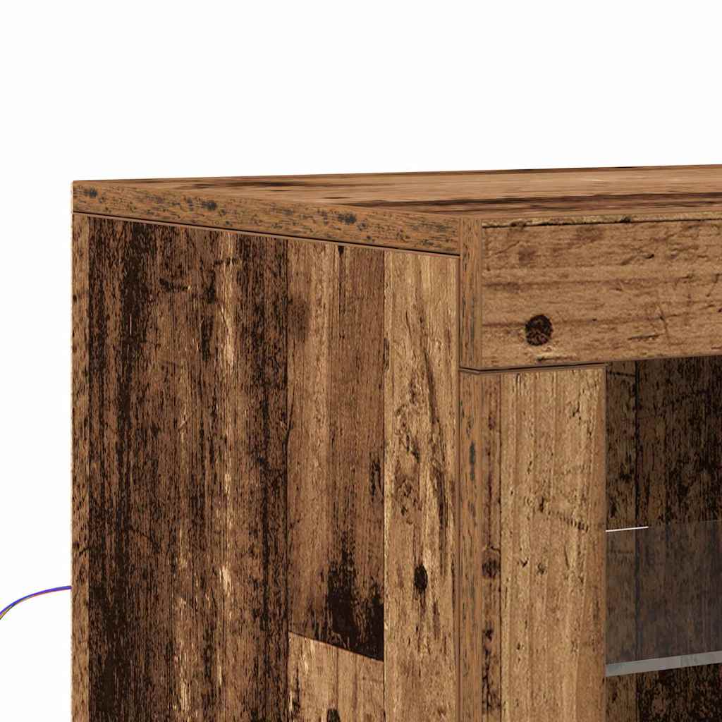 LED Sideboard Old Wood 60.5 x 37 x 100 cm Engineered Wood